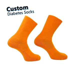 Individuelle atmungsaktive Baumwolle bedruckte Diabetiker-Socken medizinisch Durchlässige nicht bindende Socke Unisex Mannschaft