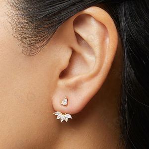 Gemnel Daily Wear Designs 5A Cubic Zirconia Gold Earrings with Removable for <b>Girls</b> - Product Image 3