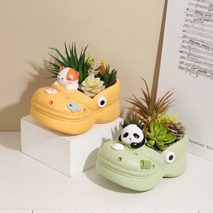 Vasi per Fiori Ecologici <span class=keywords><strong>in</strong></span> Resina Epossidica con Foro di Drenaggio, Design Cartoon, 10cm, per Interni, Casa, <span class=keywords><strong>Giardino</strong></span>, Decorazione, <span class=keywords><strong>Piante</strong></span> Succulente - Product Image 4