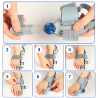 Correcteur d'hallux valgus, attelle pour hallux valgus, séparateur d'orteils, redresseur d'orteils réglable, adapté aux pieds atteints d'hallux valgus, soulagement de l'hallux valgus