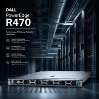 Serveur Dell R470 en gros, 1U, montable en rack, châssis 2,5 pouces, solution de stockage SAS SATA NVMe à 8-10 baies, serveur réseau