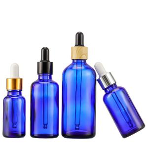 Mini Botella de Vidrio Azul con Gotero, 1ml 2ml 3ml 4ml, Envase para Muestras Cosméticas - Product Image 4