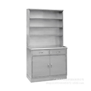 Stainless Steel Hospital Cabinet With Glass Doors And Drawers For Medical Storage Industrial Design Durable Metal Construction - Product Image 4