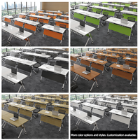 Nouvelle conception de table de réunion pliable en bois minimaliste, amovible, pour la formation scolaire et le bureau
