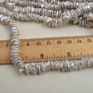 Perlas de agua dulce barrocas Keshi de 8-10mm, perlas sueltas blancas naturales para la fabricación de joyas al por mayor - Product Image 2