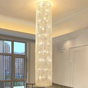 Zeal Lighting Custom Pendant Lights Hotel Gold Large Ceiling <b>Hanging</b> Luxury Modern Crystal Chandelier - Product Image 4