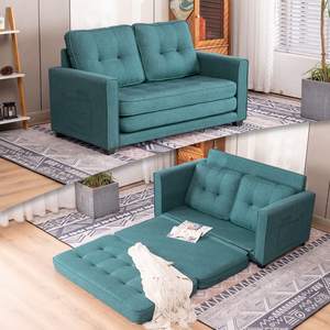 सीवाई गर्म बिक्री परिवर्तनीय Loveseat सोफे बिस्तर मध्य-सदी आधुनिक स्लीपर सोफे जुड़वां मंजिल गेमिंग सोफे सोफे, - Product Image 4