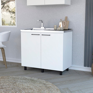 Mobiletto sottolavabo Utility, Burwood, Bianco - Product Image 6