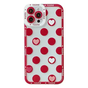 명확한 귀여운 사랑 심장 케이스 아이폰 13 프로 맥스 여성, 카메라 렌즈 보호 전화 커버 아이폰 14 12 11