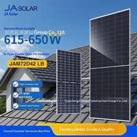Panneau solaire photovoltaïque JA Solar JAM72D42 LB 625/630/635/640W Bifacial Verre-Verre Chine
