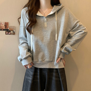 Áo hoodie nữ thời trang tay dài thu đông, áo khoác ngoài thường ngày, in logo tùy chỉnh, áo hoodie in chuyển nhiệt - Product Image 1