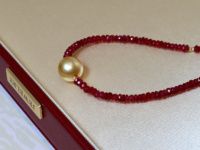 Bijoux en perles fines, rubis naturel, 10-11 mm, perles rondes sans défaut, couleur dorée riche, perles d'eau de mer, perle dorée des mers du Sud pour femmes