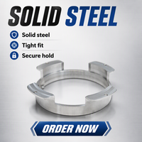 CNC Milled Special Shaped Metal Retaining Ring With Lugs Mounting Tabbed Circular Component