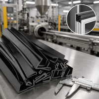 Bande d'étanchéité en caoutchouc EPDM en forme de D, profilé en U pour cadre de fenêtre en aluminium, joint d'étanchéité pour porte résistant aux intempéries, extrusion personnalisée OEM en usine