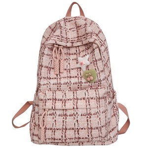 Nueva Mochila Escolar Ligera de Nailon con Diseño a Cuadros, 36 55L, Gran Capacidad, para Chicas de Secundaria y Universidad, con Forro de Poliéster - Product Image 6