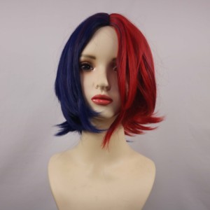 Peluca de pelo corto y liso azul y rojo resistente al calor para hombre, estilo cosplay de <span class=keywords><strong>Alear</strong></span> de Fire Emblem Engage, GAHC-071 - Product Image 6
