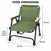 Chaise de camping pliante en tissu Oxford, acier au carbone, portable, pour plage, pique-nique, pêche, jardin, randonnée