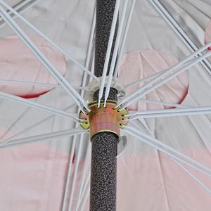 Sombrilla de Playa Resistente con Doble Varilla, Revestimiento Interior Plateado, Protección UV, Resistente al Viento e Impermeable, para Jardín, Comercial o Puesto - Product Image 3