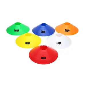 8" dia professional PE soft plastic soccer training logo available disc/saucer marker cone