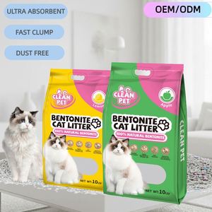 Litière pour chat en bentonite naturelle en forme de boule, super absorbante, écologique, avec contrôle des odeurs et formule sans poussière, paquet de 8 kg, vente en gros - Product Image 1