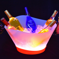 Seau à glace LED RGB lumineux, bac à boissons multi-bouteilles, refroidisseur de bière pour boîte de nuit, bar, fête