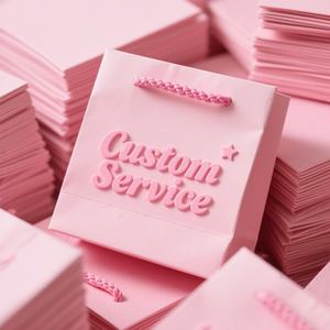 Custom Logo Kraft Paper Carry <b>Bags</b> for Retail for Christmas Shopping-Cosmetics Food Wigs Packaging for Skin Care <b>Lipstick</b> - Product Image 1