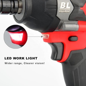 Cordless Impact <b>Wrench</b> Kit 20V Lithium-Ion Brushless Motor 1/2-Inch Drive 380N.m Torque 3kg Weight 6 Sockets Charger Adjustable - Product Image 2