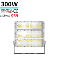 Projecteur LED tunnel avec garantie 7 ans, certifié ETL SAA CE, IP66, 50W 100W 200W 300W, 100-277V 347V, 130lm/W 170lm/W, module rotatif.