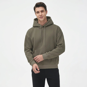 Sudadera Básica de Calidad con Capucha, Suave y Holgada, de 345g, para Hombre, Corte Regular, Gruesa, de Poliéster/Algodón, de Secado Rápido y Transpirable, para Invierno - Product Image 1