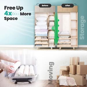 Space-saving <b>Vacuum</b> Sealed Storage <b>Bag</b> for Living Room Use Waterproof & Eco-Friendly for Family Clothing Bedding Storage Travel - Product Image 4