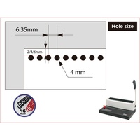 Máquina Encuadernadora Manual de Espiral, Perfora 15 Hojas, Encuaderna 500 Hojas, Perforadora de Documentos de Oficina, Encuadernadora en Espiral con Base Metálica