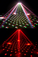 Luz de Escenario Multiefecto con 12 Brazos Giratorios, LED RGBW, Láser, Control DMX512/Activación por Sonido, para Hotel, Espectáculos en Vivo, KTV