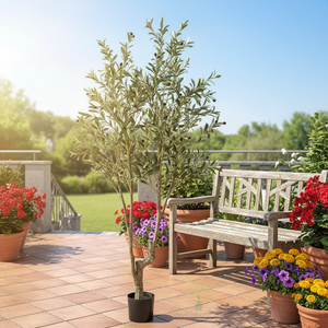 <span class=keywords><strong>Olivo</strong></span> artificial hecho a mano de Venta caliente con artesanía exquisita follaje exuberante realista <span class=keywords><strong>en</strong></span> macetas de cerámica resistentes - Product Image 5