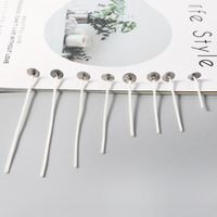 YS 50 teile/beutel Pure Cotton Core Rauch arme Kerzen Dochte DIY Kerze machen vor gewachst mit Öl Dochte Party zubehör mit Halterung
