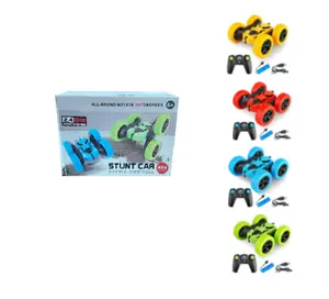 2021New 1/24 Mini Stunt Car 2.4G 4WD Double-Sided 3D Flip High Speed Flashing Toys for Gifts