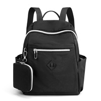 Sac à dos de voyage personnalisé avec logo, en nylon, antivol, imperméable, à poignée souple, tendance, pour filles