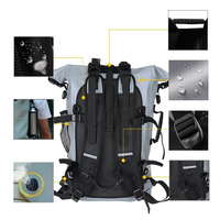 Sac à dos étanche en PVC avec fermeture à enroulement, valve d'air et design flottant pour la pêche en rivière, la natation et les activités nautiques