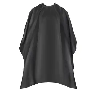 Haircut Hot Sell Black Salon Cape Polyester Hairdressing Cutting Capes Premium Silicone Neck Professional Haircut Barber Cape