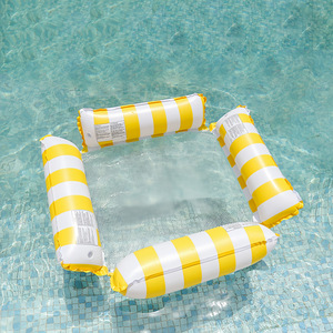 Lettino Galleggiante Personalizzabile con Logo, Amaca Galleggiante a Righe per <span class=keywords><strong>Piscina</strong></span>, Sedia Galleggiante Gonfiabile in PVC per Adulti, Amaca Galleggiante in Rete per Acqua - Product Image 5