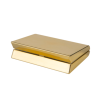 H0415 Boîtier de poudre compact de luxe doré carré avec miroir magnétique vide pour fond de teint couleur nude Prix