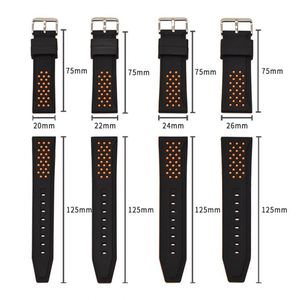 Bracelet de montre en caoutchouc de haute qualité, à libération rapide, étanche, 20 mm, 22 mm, 24 mm, 26 mm, bracelet de montre en silicone - Product Image 2