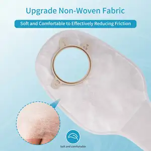 Ovand018 Non-woven Fabric Ostomy Drainage Bag Medical Ostomy Pouch Two-piece Openning Colostomy Bag