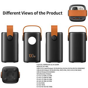 <span class=keywords><strong>Meilleures</strong></span> Ventes Batterie Externe Portable Haute Capacité 60000 mAh PD 100W pour Ordinateur Portable Recharge Rapide avec Double Lumière LED pour Camping - Product Image 6