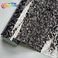 Autocollant gris en fibre de carbone forgée haute brillance pour films de carrosserie automobile, film vinyle, film de protection, autocollants de tuning automobile, accessoires de moto