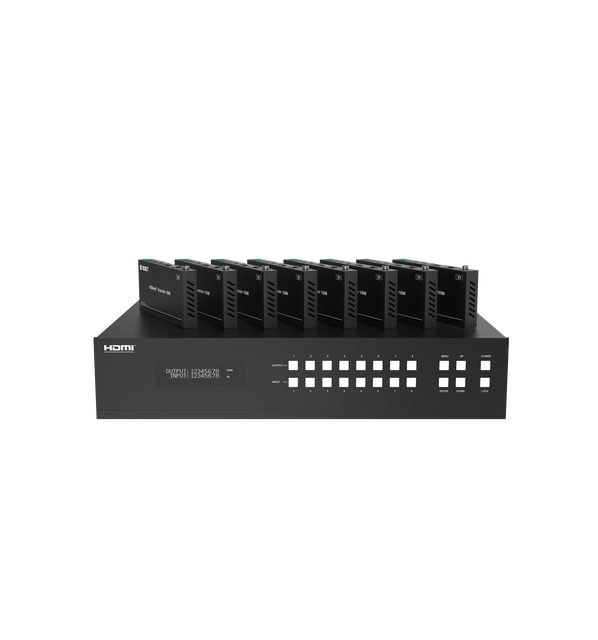 8x8 hdmi Video matrix Audio De-embedded Is Supported Via Analog and Coax Ports 4k 4:4:4