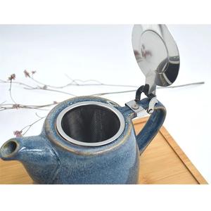 Chaleira de Cerâmica Estilo Japonês 500ml com Infusor de Chá Destacável, Chaleira de Porcelana com Superfície Lisa para Casa - Product Image 3