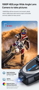 <span class=keywords><strong>ช</strong></span>ุดหูฟังอินเตอร์คอมสำหรับมอเตอร์ไซค์ Q29 พร้อมกล้องติดหมวกกันน็อคสำหรับมอเตอร์ไซค์ ระบบสื่อสารสองทาง อินเตอร์คอมสำหรับมอเตอร์ไซค์ - Product Image 5