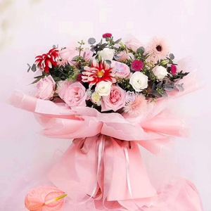 Papier d'emballage pour fleurs de style coréen 58*58cm, feuille d'emballage en plastique PE imperméable, film d'emballage pour fleurs - Product Image 6