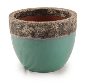 Jardinière en céramique émaillée à la main, texture irrégulière, pot respirant pour jardin intérieur et extérieur - Product Image 3