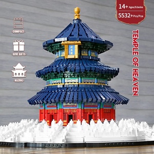 Punti di riferimento 22009 il MOC tempio del cielo mondo di plastica per bambini giocattolo da costruzione fai da te Kit architettura blocchi da costruzione mattoni - Product Image 3